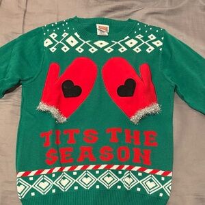 Spencer's Green and Red Holiday Sweater